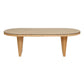 Caren 95 Natural Rattan And Glass Oval Dining Table by TOV D21025