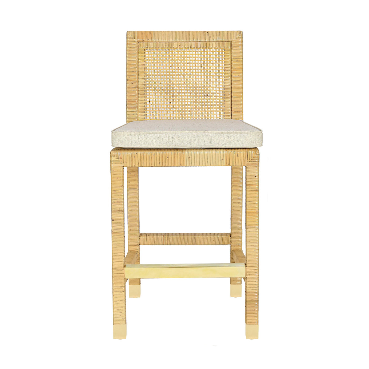Amara Cream Contract-Grade Linen Dining Counter Stool by TOV Furniture – photo 3 of 10
