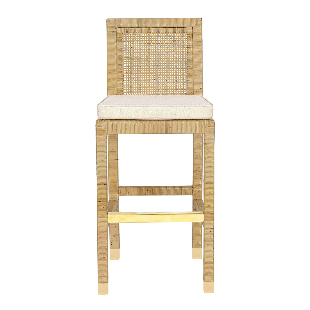 Amara Cream Contract-Grade Linen Dining Bar Stool by TOV Furniture – photo 3 of 10