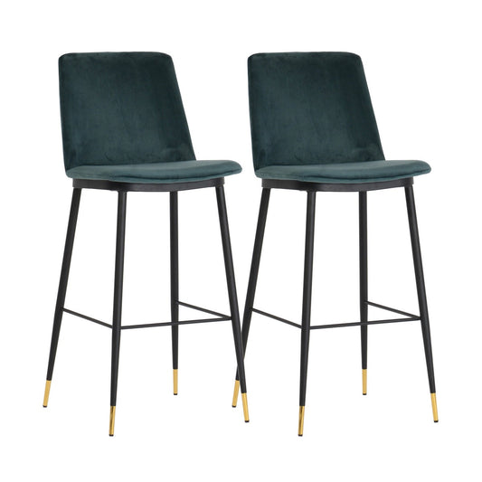 Evora Velvet Counter Stool Set Of 2 by TOV D4330