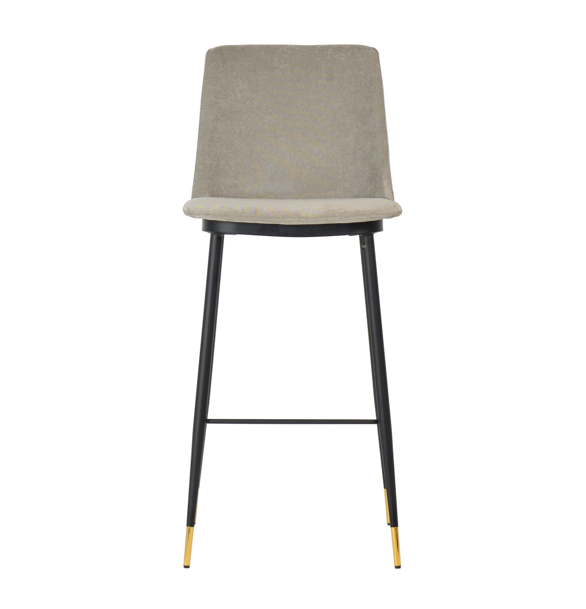 Evora Velvet Counter Stool - Set of 2 in Grey by TOV Furniture – photo 4 of 12