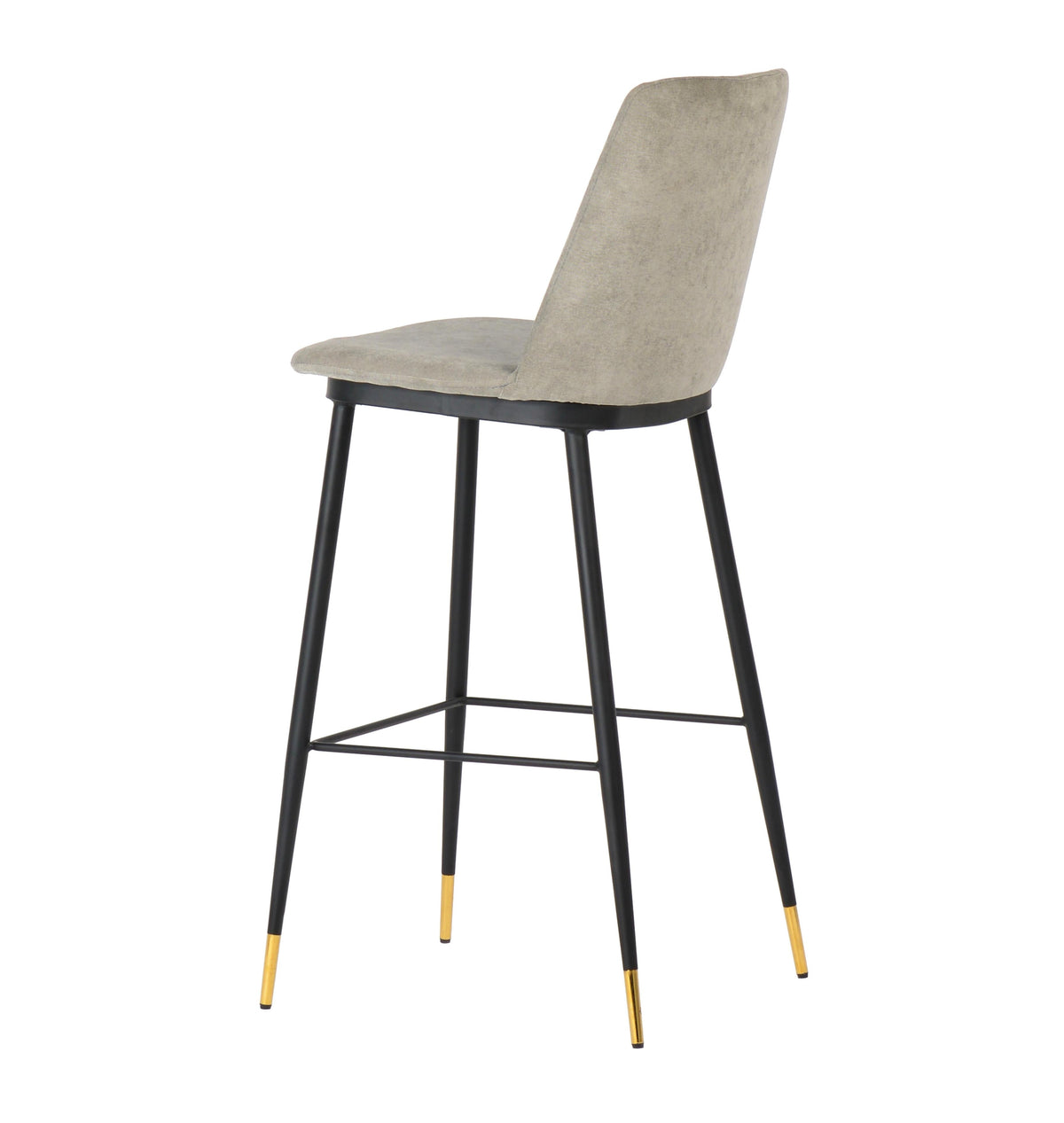 Evora Velvet Counter Stool - Set of 2 in Grey by TOV Furniture – photo 5 of 12