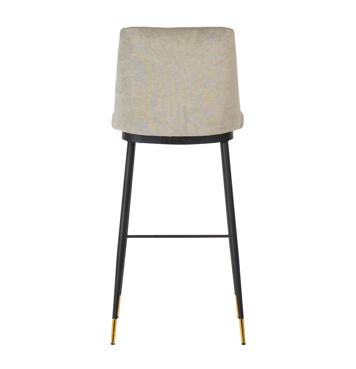 Evora Velvet Counter Stool - Set of 2 in Grey by TOV Furniture – photo 6 of 12