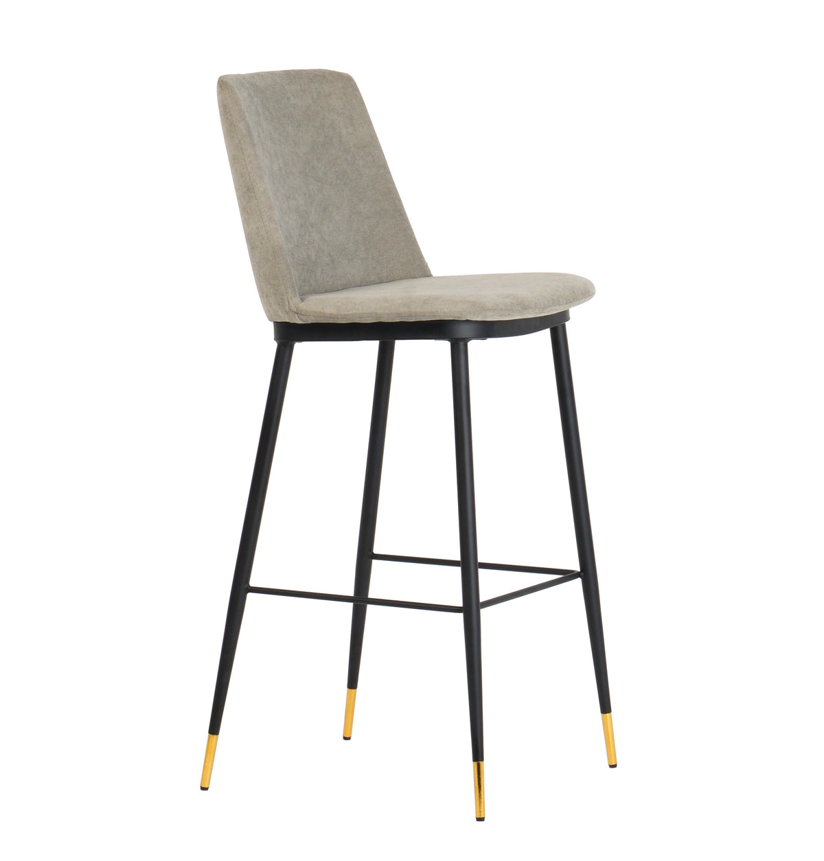Evora Velvet Counter Stool - Set of 2 in Grey by TOV Furniture – photo 8 of 12