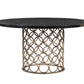 Valentina 57 Black Acacia Round Dining Table by TOV D44010