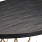 Valentina 57 Black Acacia Round Dining Table by TOV D44010