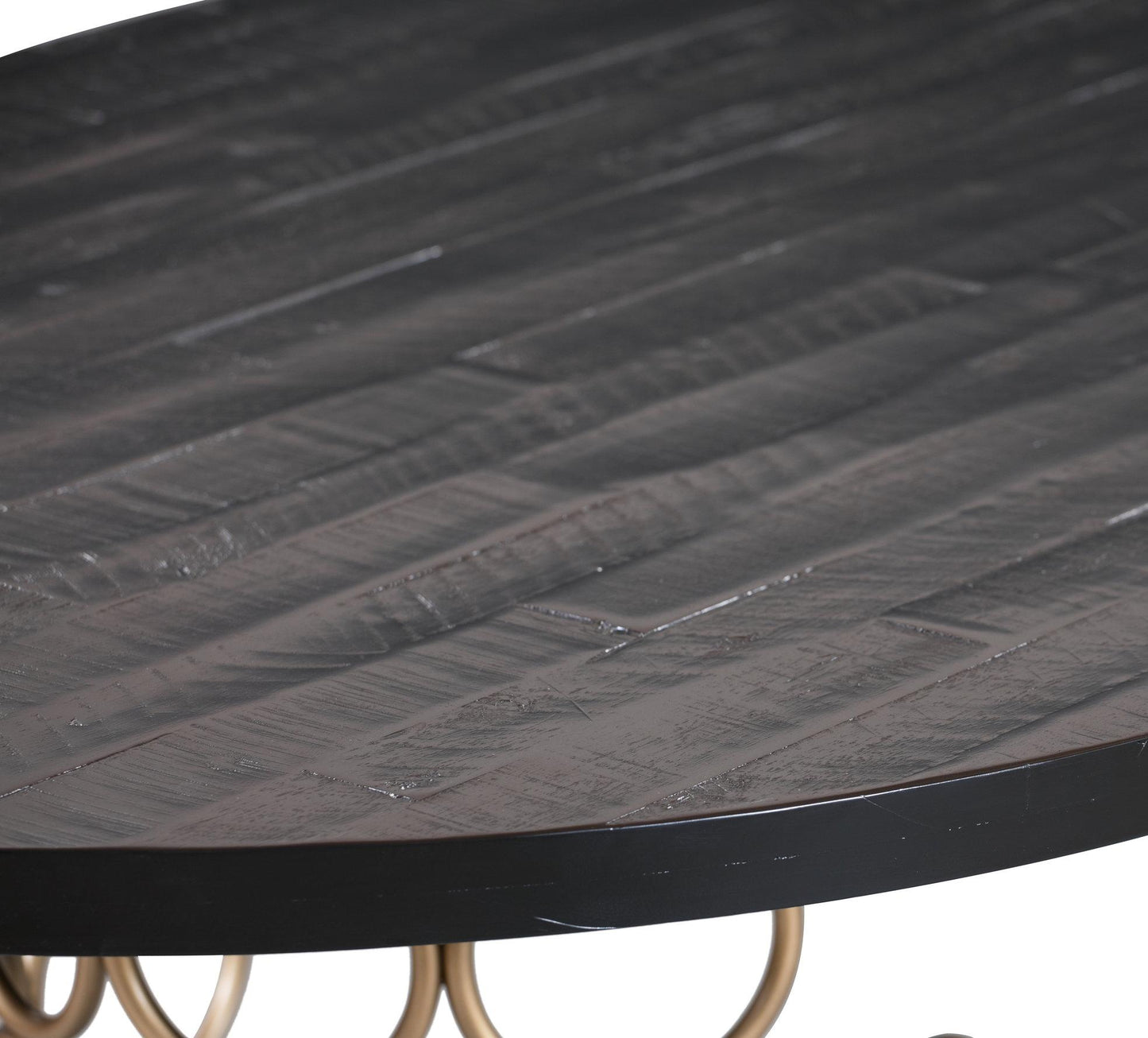 Valentina 57 Black Acacia Round Dining Table by TOV D44010