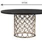 Valentina 57 Black Acacia Round Dining Table by TOV D44010