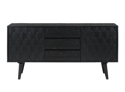Valentina 59" Black Acacia Buffet Black by Tov Furniture