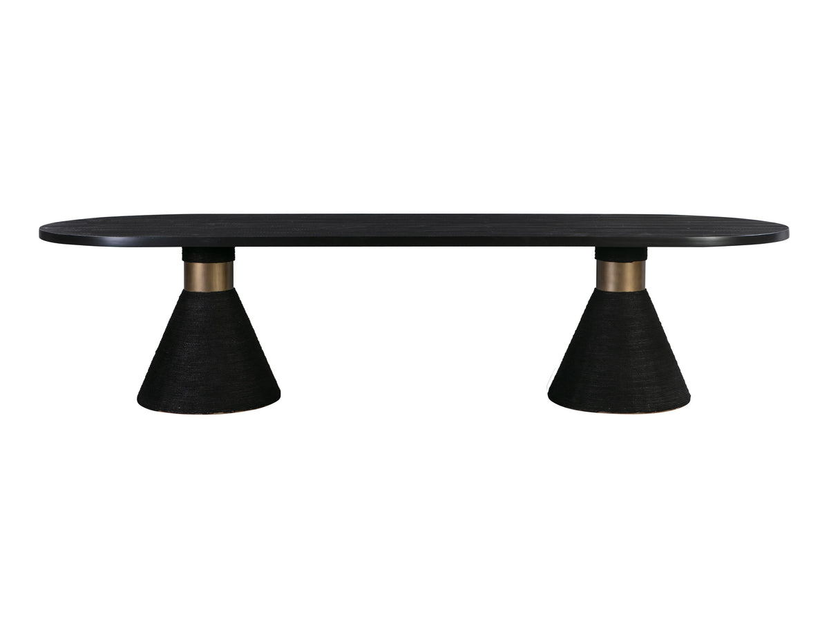 Rishi Black Rope Oval Table by TOV Furniture – photo 3 of 9