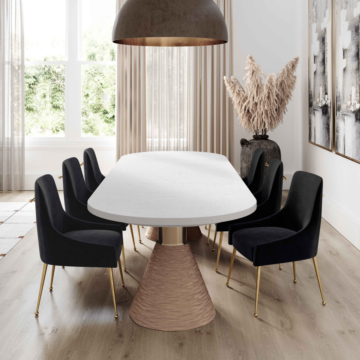 Rishi Natural Rope Oval Table by TOV Furniture – photo 2 of 10