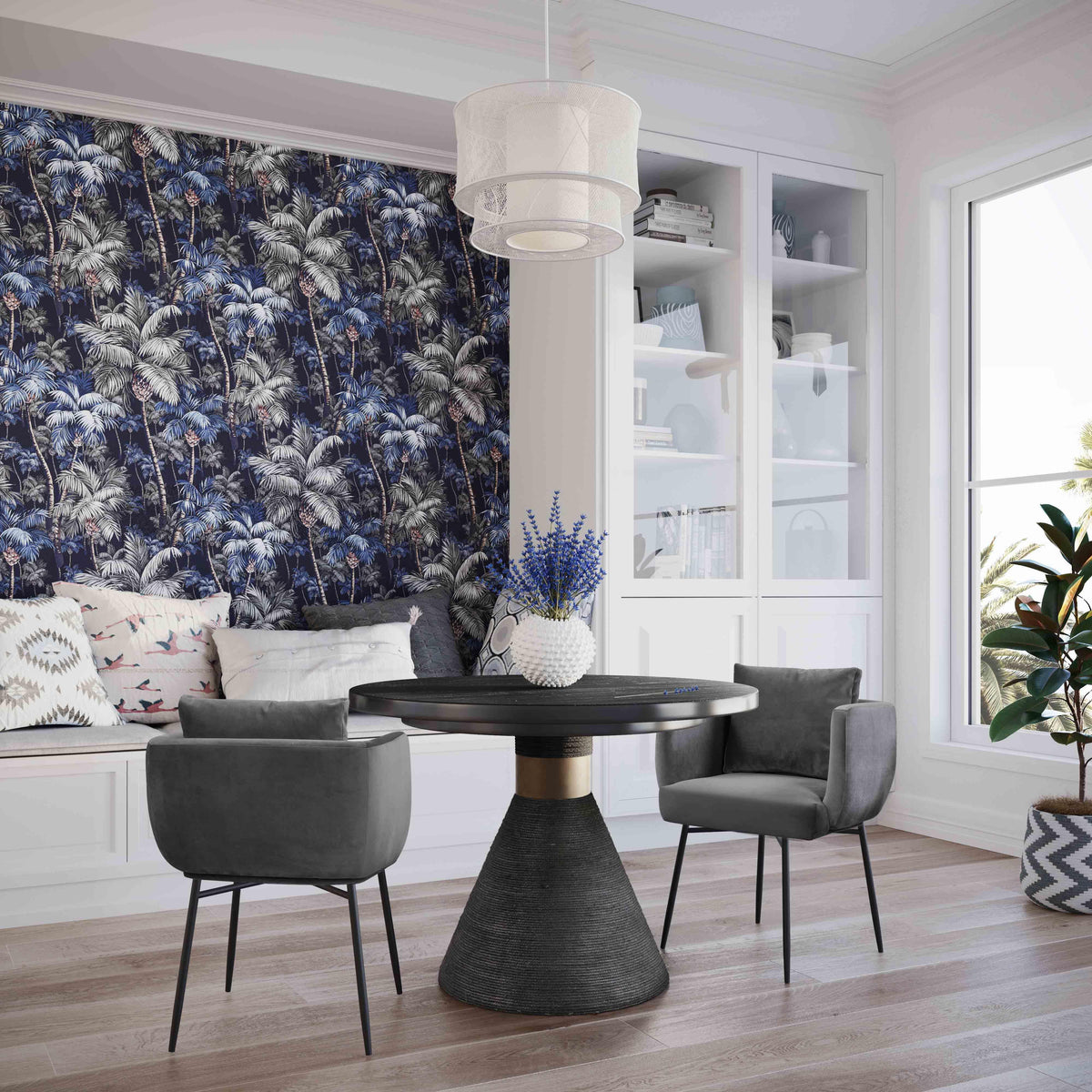 Rishi Black Rope Round Table by TOV Furniture – photo 7 of 7