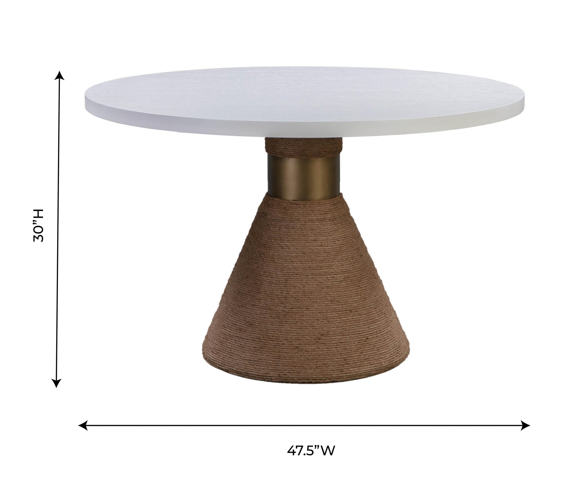 Rishi 48 Rope Round Dining Table by TOV D44049