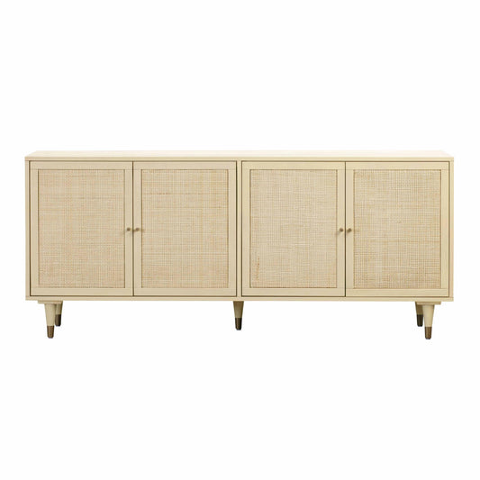 Sierra 72" Cane Sideboard Buttermilk by Tov Furniture