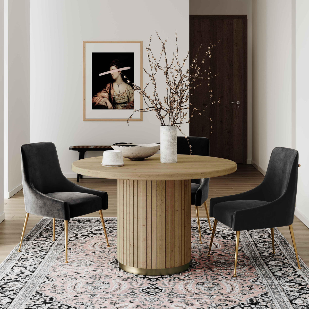 Chelsea Natural Oak Wood Round Dining Table by TOV Furniture – photo 2 of 9