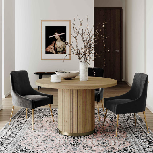 Chelsea Natural Oak Wood Round Dining Table by TOV Furniture – photo 2 of 9