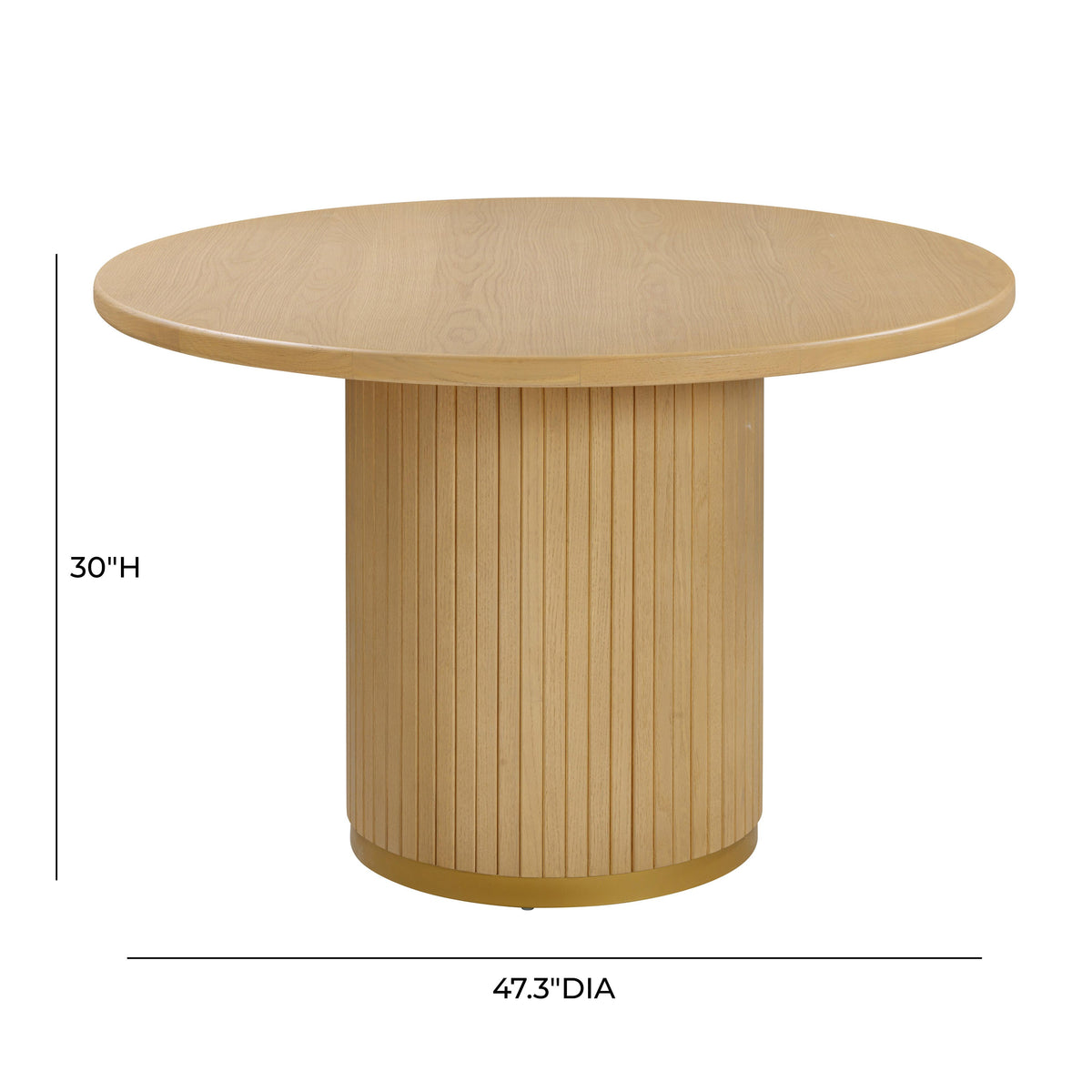 Chelsea Natural Oak Wood Round Dining Table by TOV Furniture – photo 7 of 9