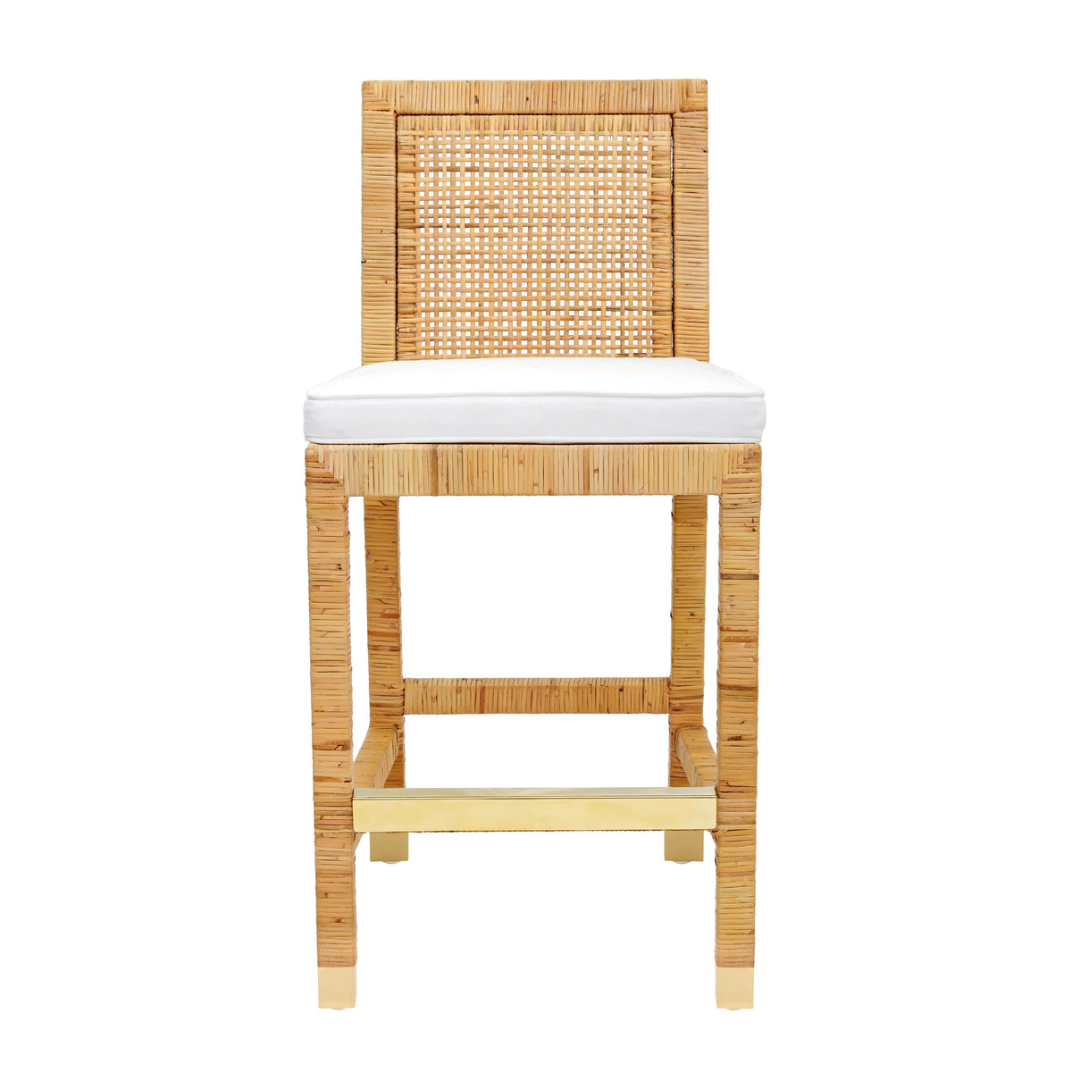 Amara Rattan Performance Fabric Counter Stool by TOV Furniture – photo 4 of 9