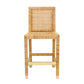 Amara Woven Rattan Performance Fabric Stool by TOV D44149