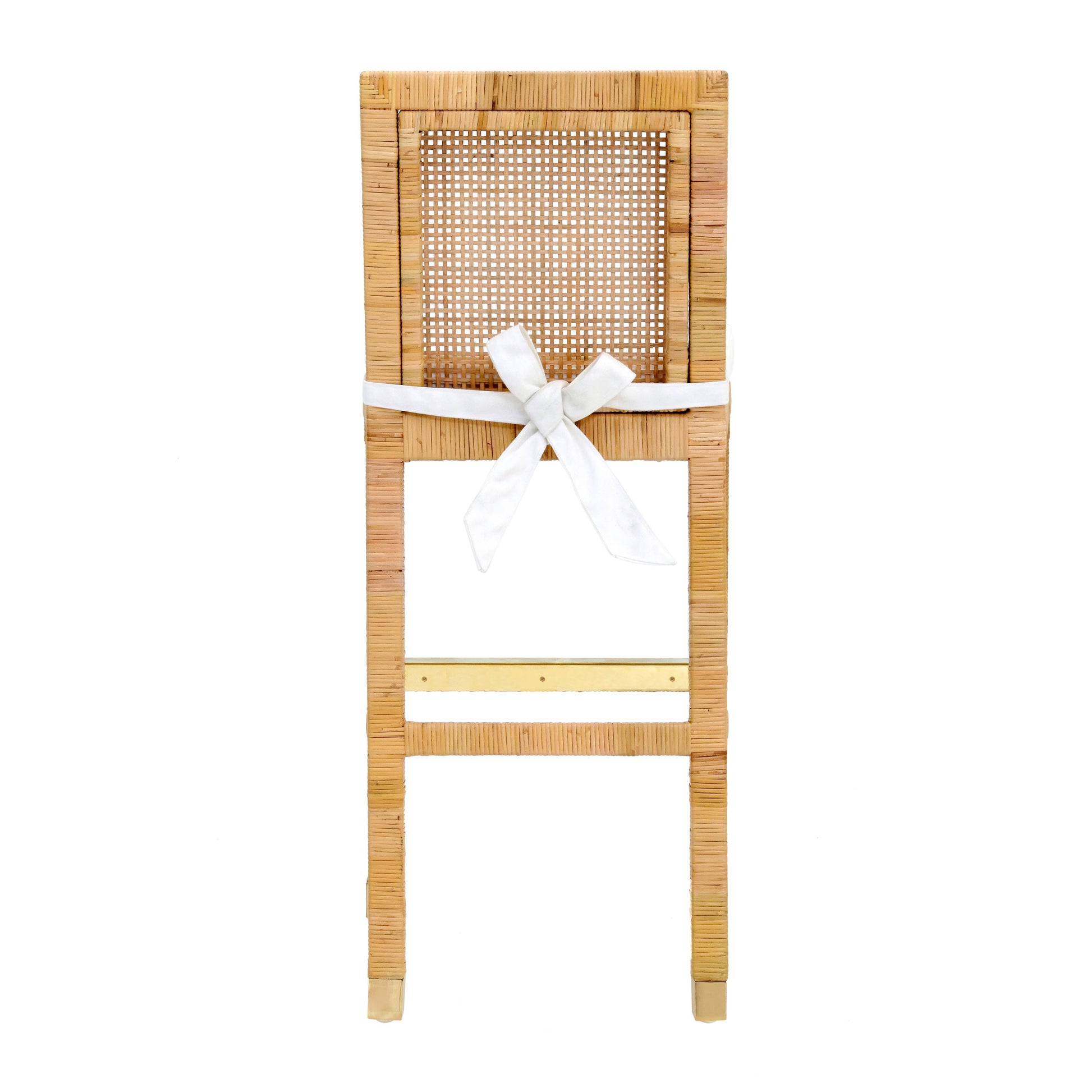 Amara Woven Rattan Performance Fabric Stool by TOV D44149