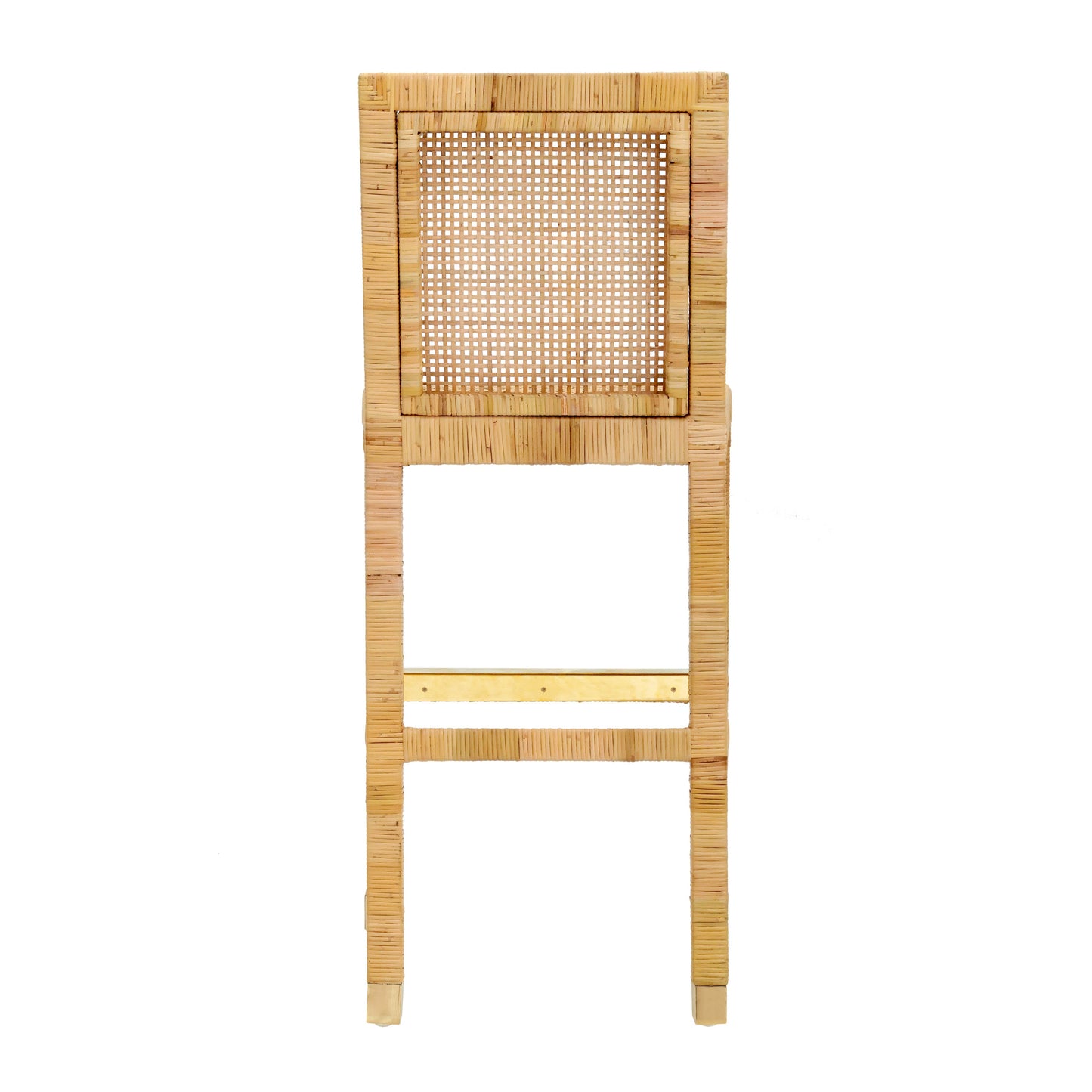 Amara Woven Rattan Performance Fabric Stool by TOV D44149