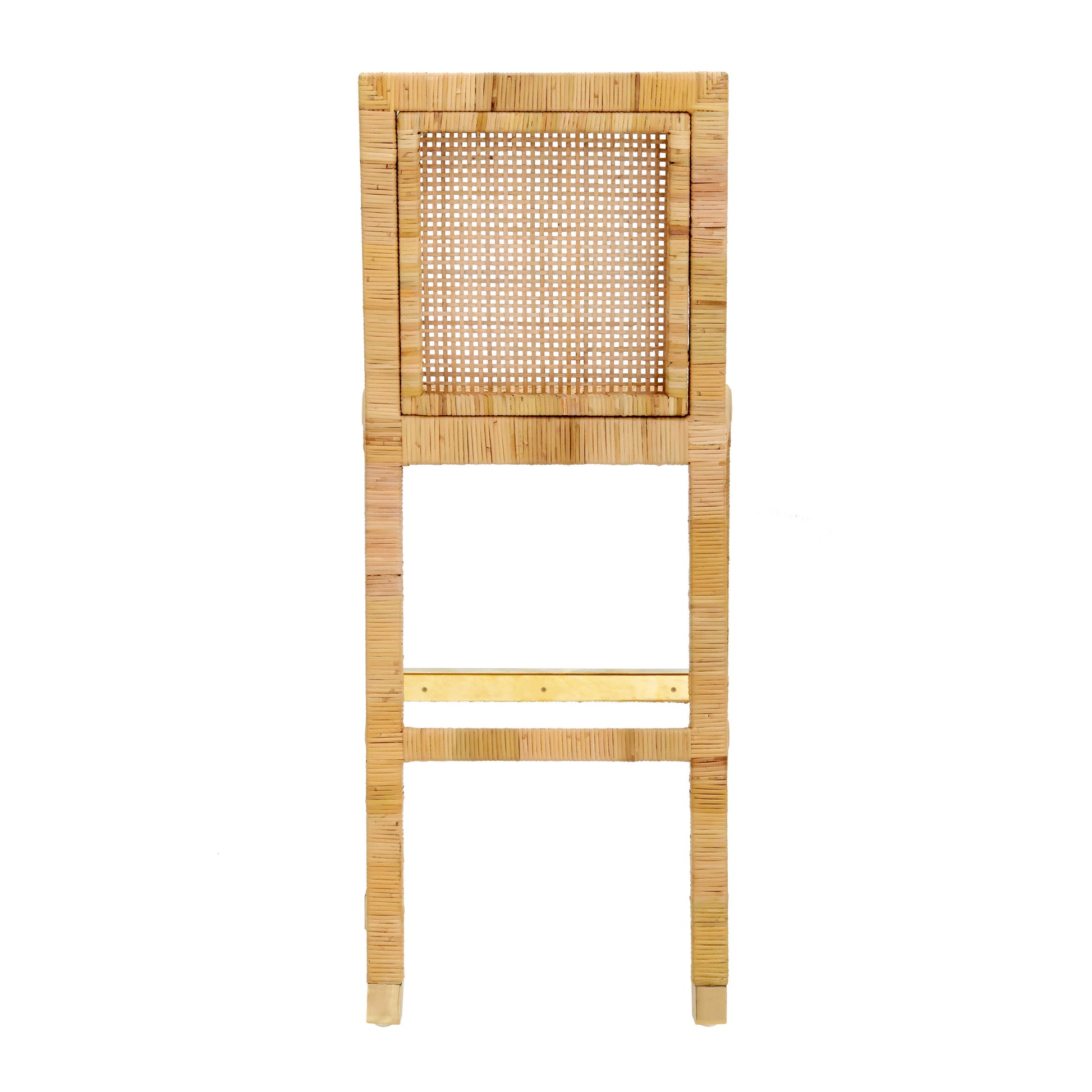 Amara Woven Rattan Performance Fabric Stool by TOV D44151
