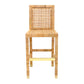 Amara Woven Rattan Performance Fabric Stool by TOV D44149