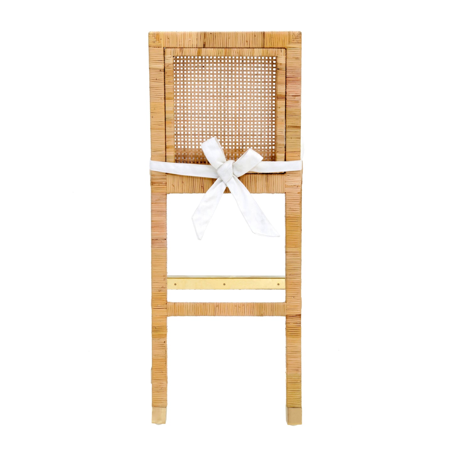Amara Woven Rattan Performance Fabric Stool by TOV D44149