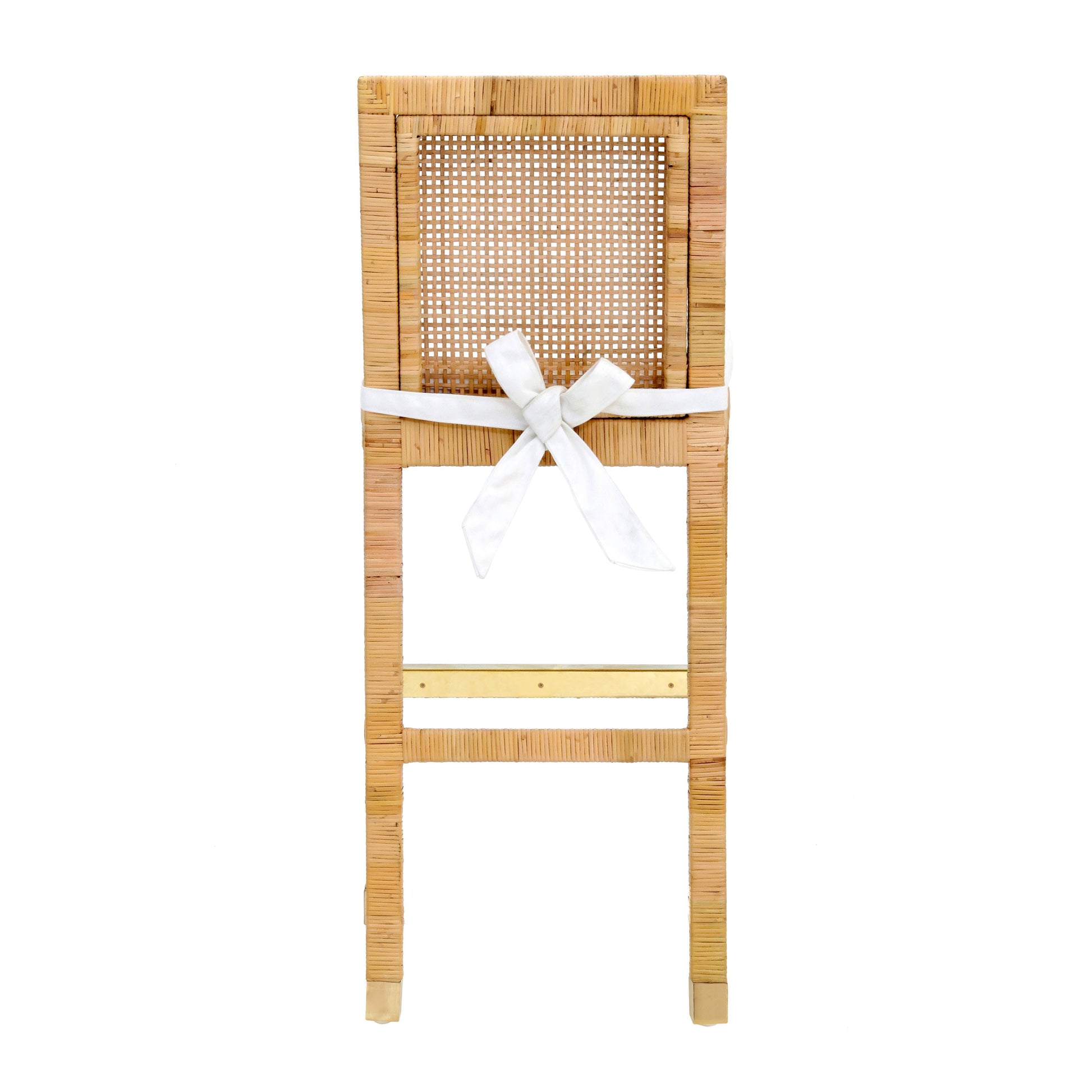 Amara Woven Rattan Performance Fabric Stool by TOV D44149