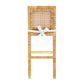Amara Woven Rattan Performance Fabric Stool by TOV D44151