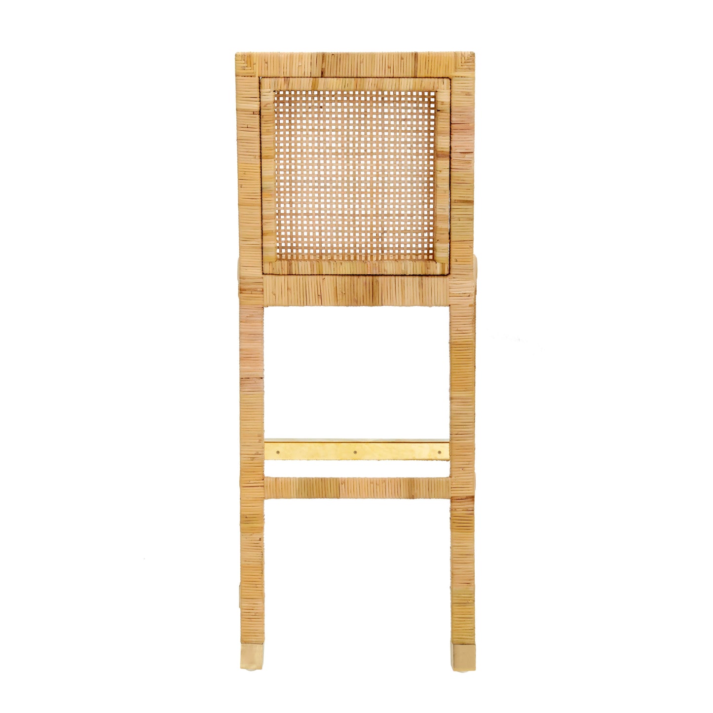 Amara Woven Rattan Performance Fabric Stool by TOV D44149