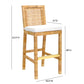 Amara Woven Rattan Performance Fabric Stool by TOV D44151