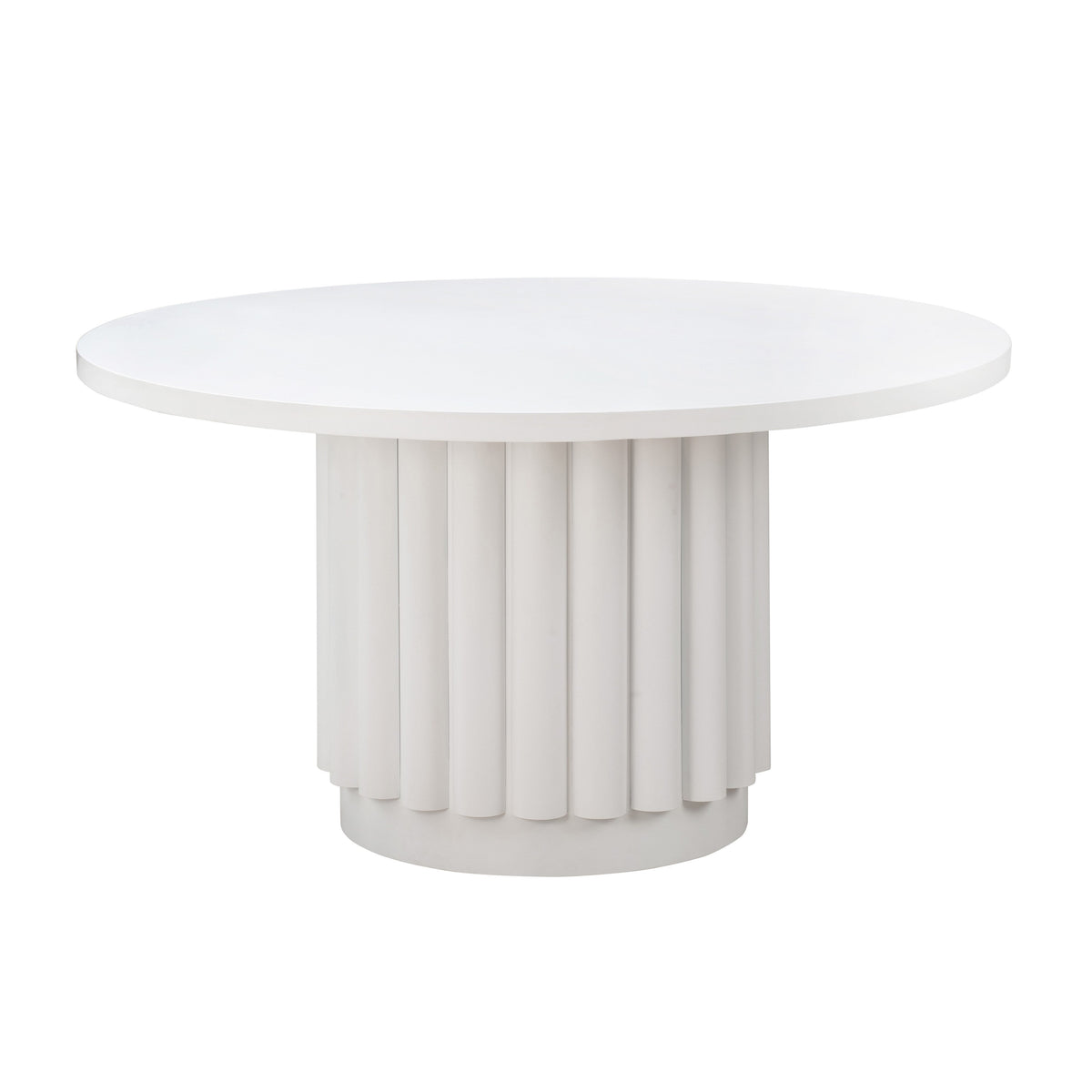 Kali 55" White Round Dining Table by TOV Furniture – photo 1 of 8