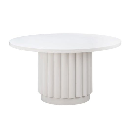 Kali 55" White Round Dining Table by TOV Furniture – photo 1 of 8