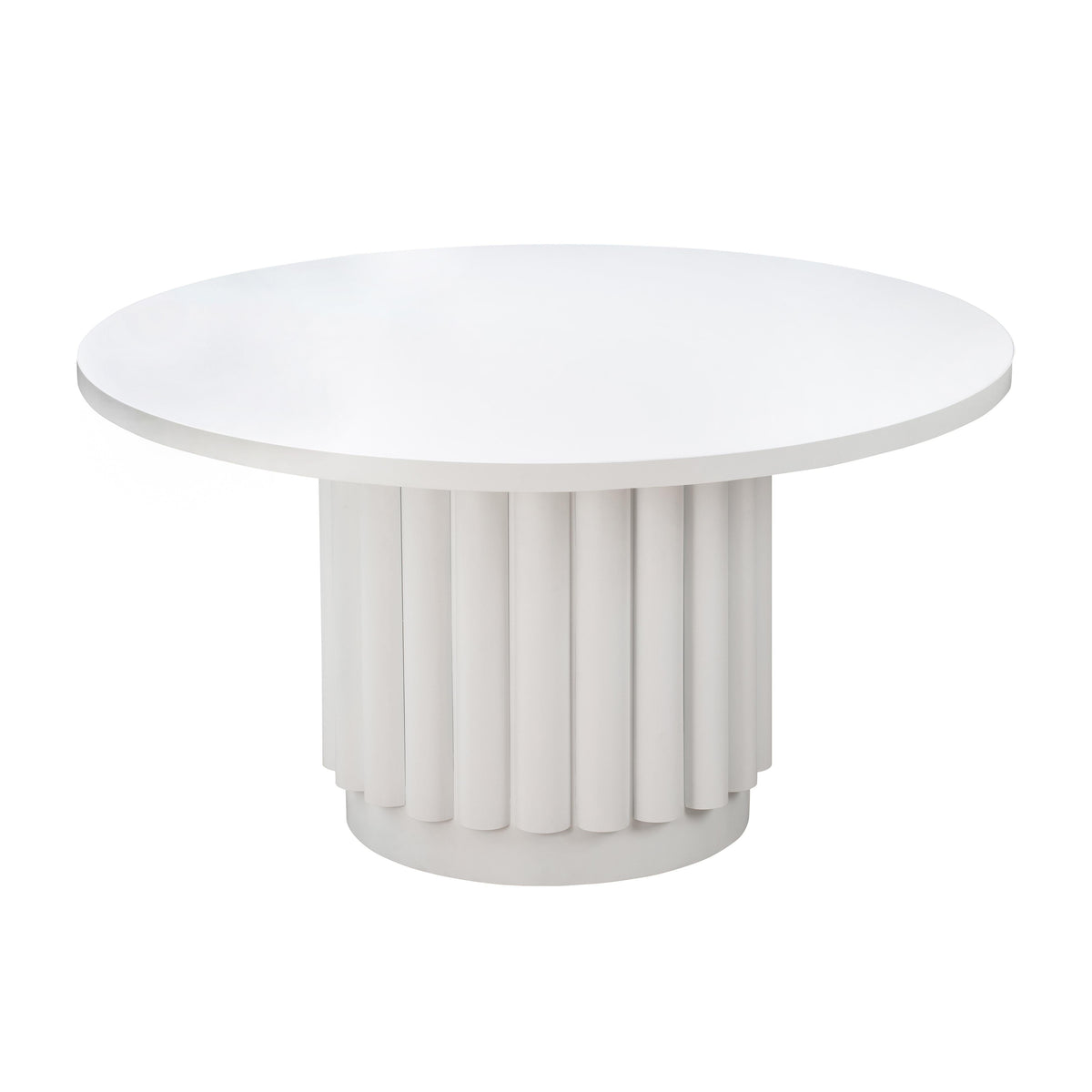 Kali 55" White Round Dining Table by TOV Furniture – photo 3 of 8