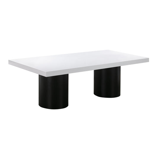 Nova 95 White Lacquer Rectangular Dining Table by TOV D44185