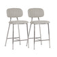 Ariana Grey Counter Stool With Silver Legs Set Of 2 by TOV D44221