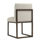 Haute Beige Linen Chair In Brass by TOV D49
