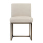 Haute Beige Linen Chair In Brass by TOV D49