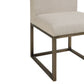 Haute Beige Linen Chair In Brass by TOV D49