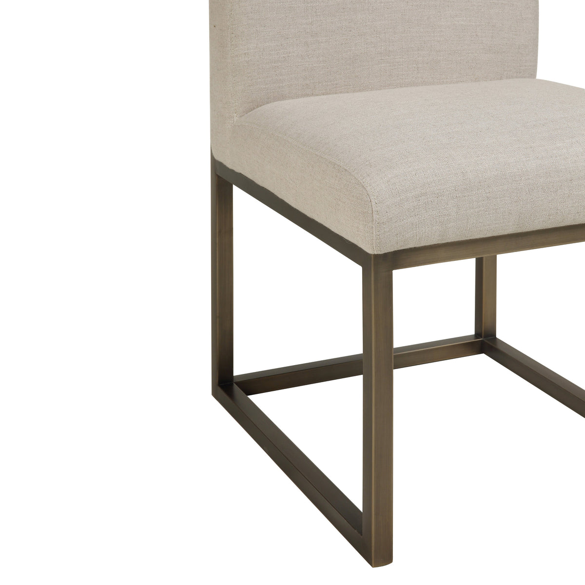 Haute Beige Linen Chair in Brass by TOV Furniture – photo 5 of 7