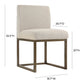 Haute Beige Linen Chair In Brass by TOV D49