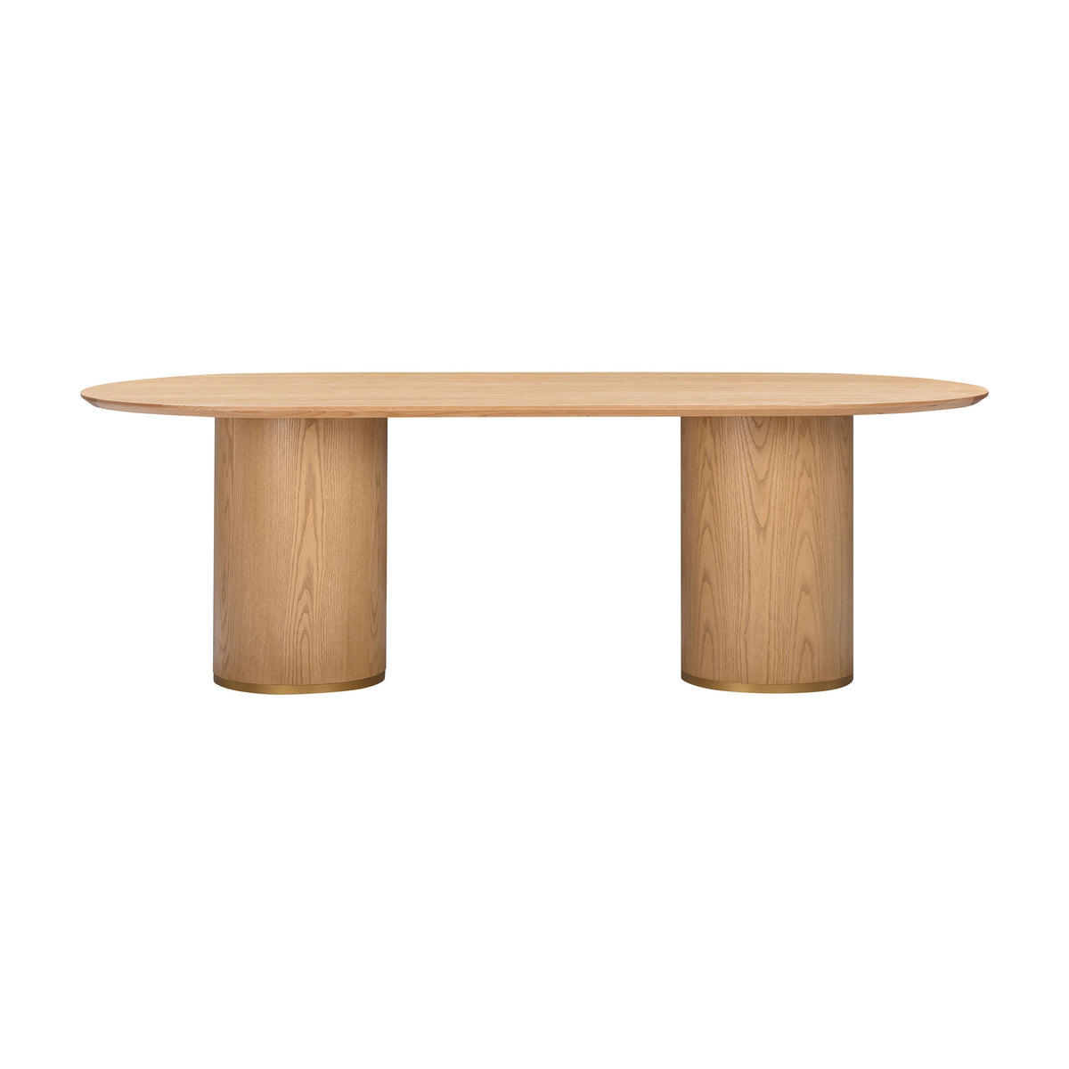 Brandy 95" Natural Ash Wood Oval Dining Table by TOV Furniture – photo 3 of 9