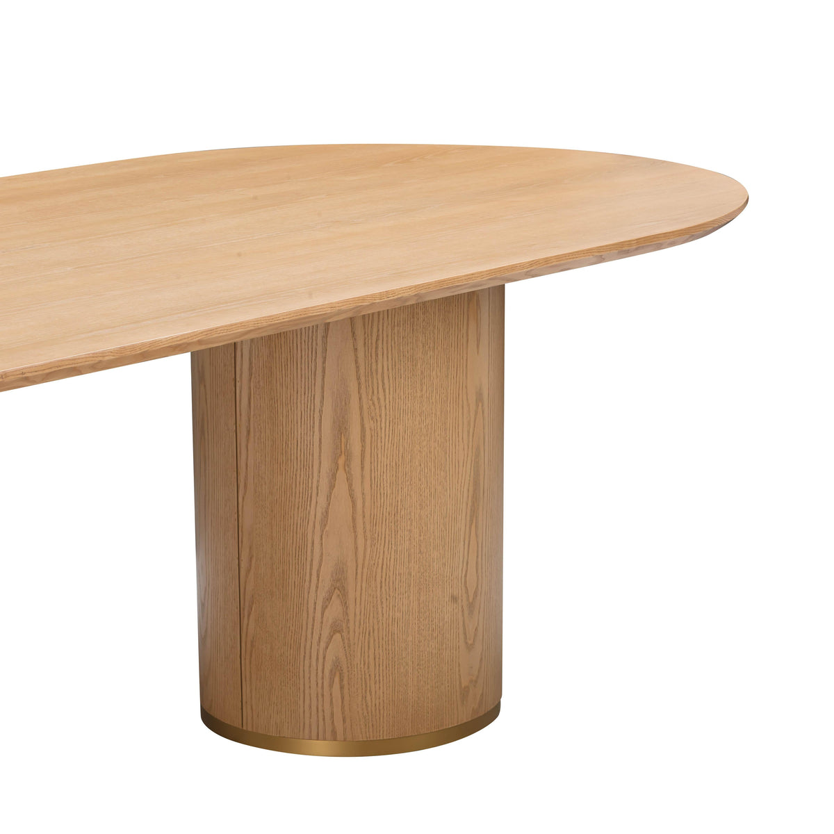 Brandy 95" Natural Ash Wood Oval Dining Table by TOV Furniture – photo 7 of 9