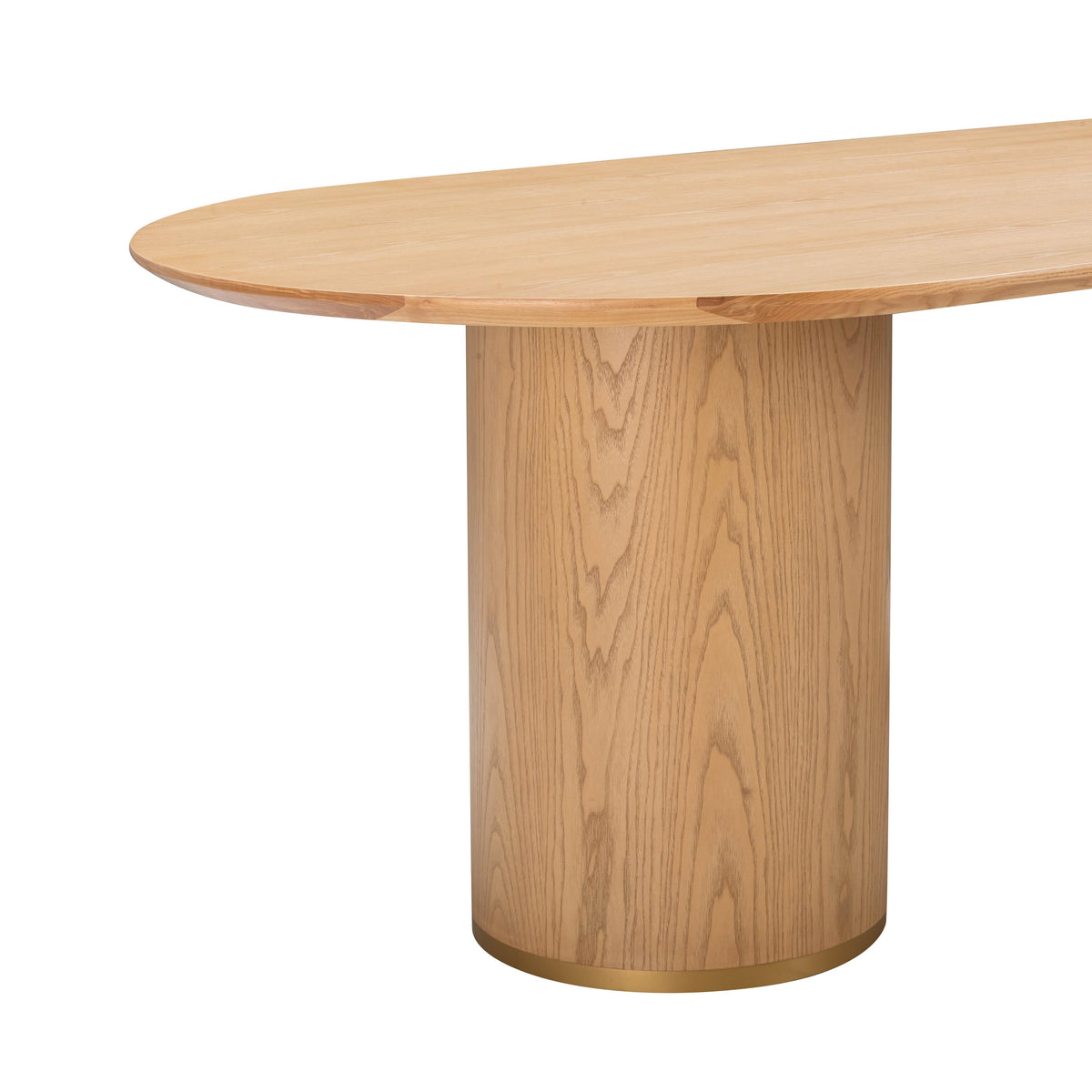 Brandy 95" Natural Ash Wood Oval Dining Table by TOV Furniture – photo 8 of 9