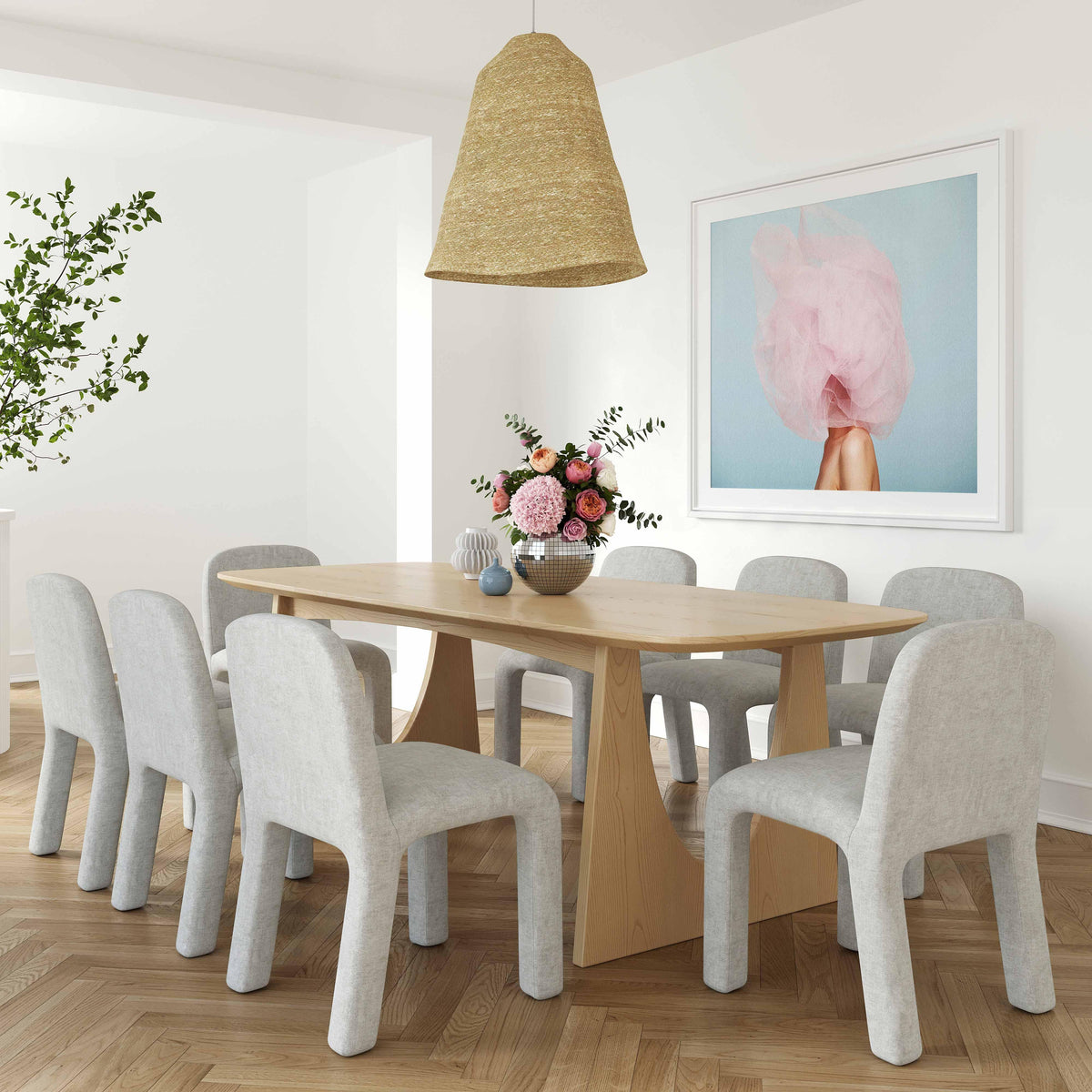 Cybill Natural Ash 79" Rectangular Dining Table by TOV Furniture – photo 2 of 8