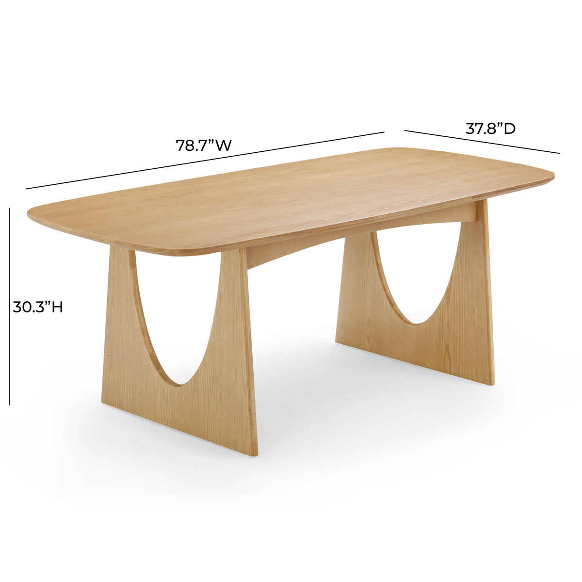 Cybill Natural Ash 79" Rectangular Dining Table by TOV Furniture – photo 8 of 8