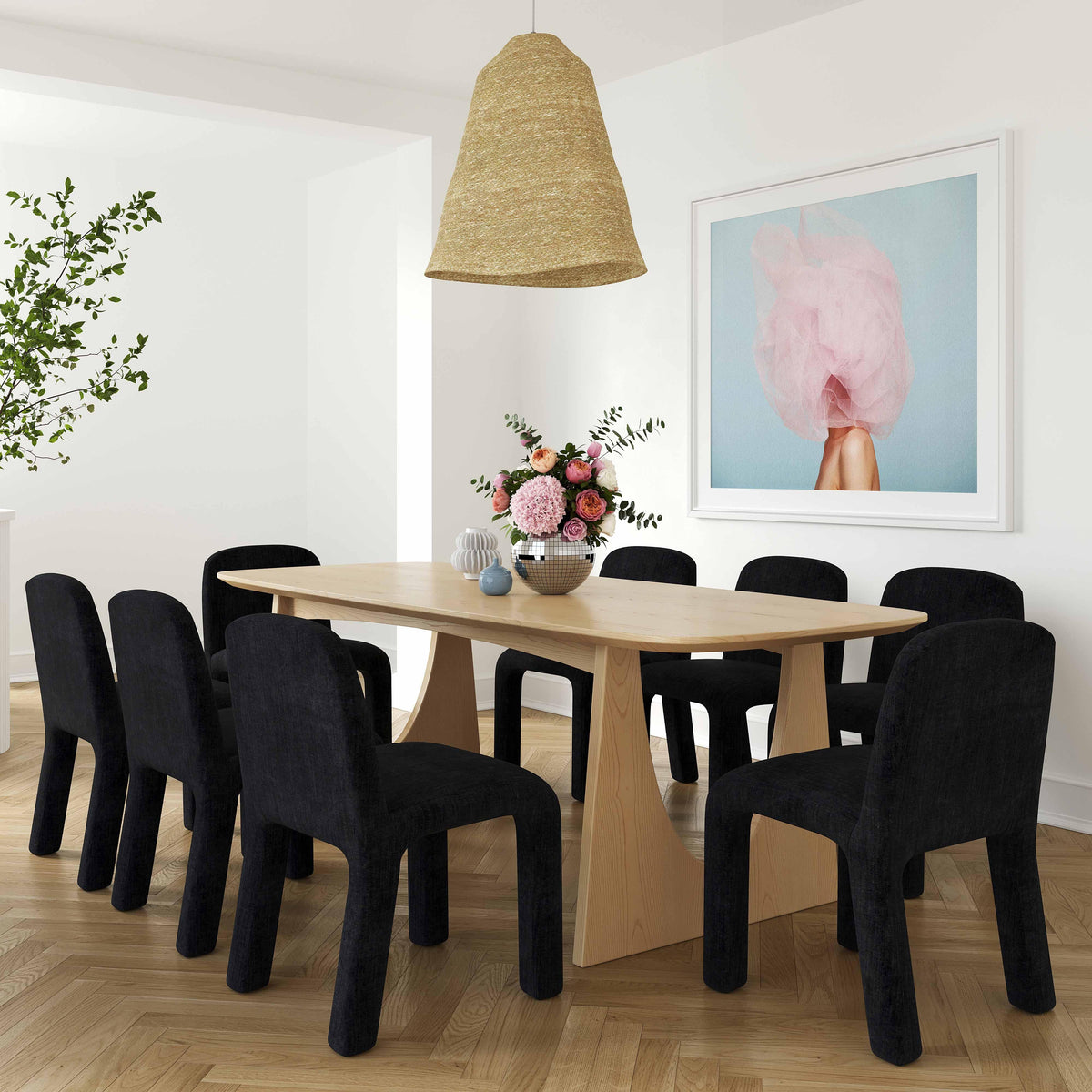 Cybill Natural Ash 94" Rectangular Dining Table by TOV Furniture – photo 2 of 8