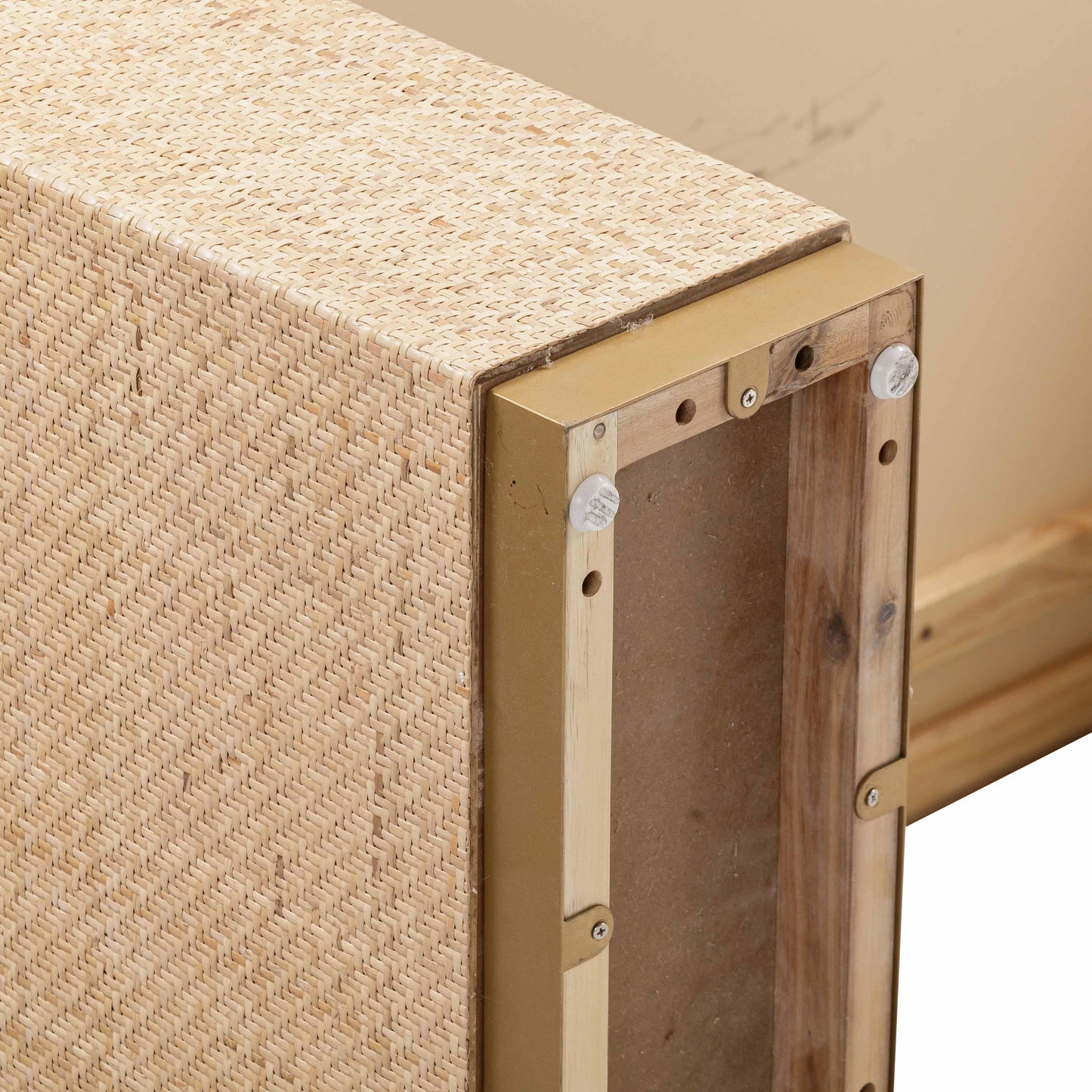 Akiba 96 Natural Ash Rattan Rectangular Dining Table by TOV D54220