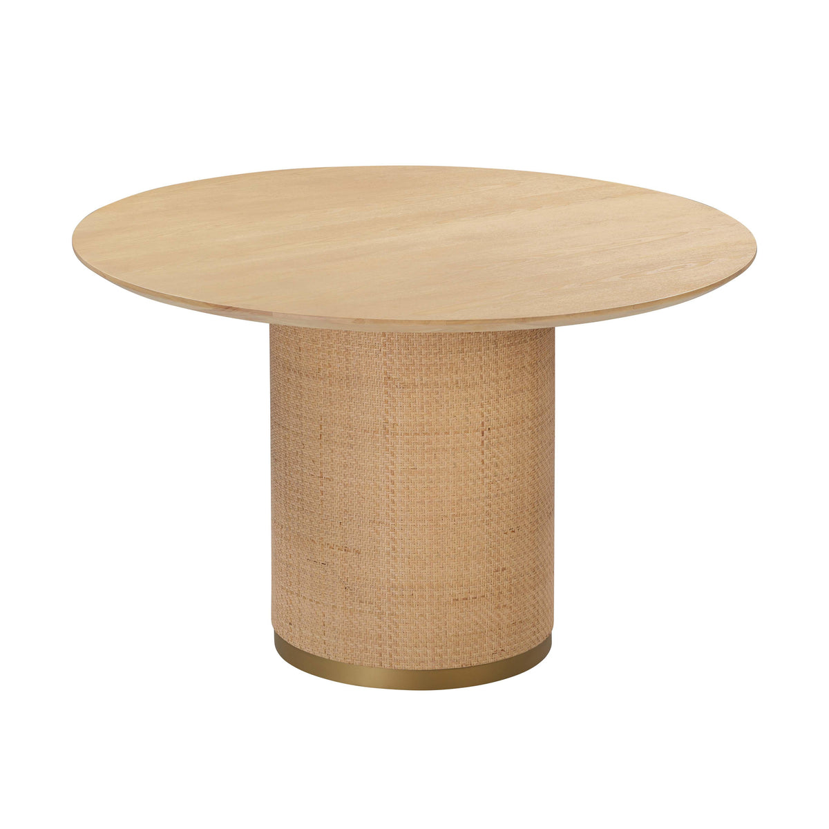 Akiba 47" Natural Ash & Rattan Round Dining Table by TOV Furniture – photo 1 of 7